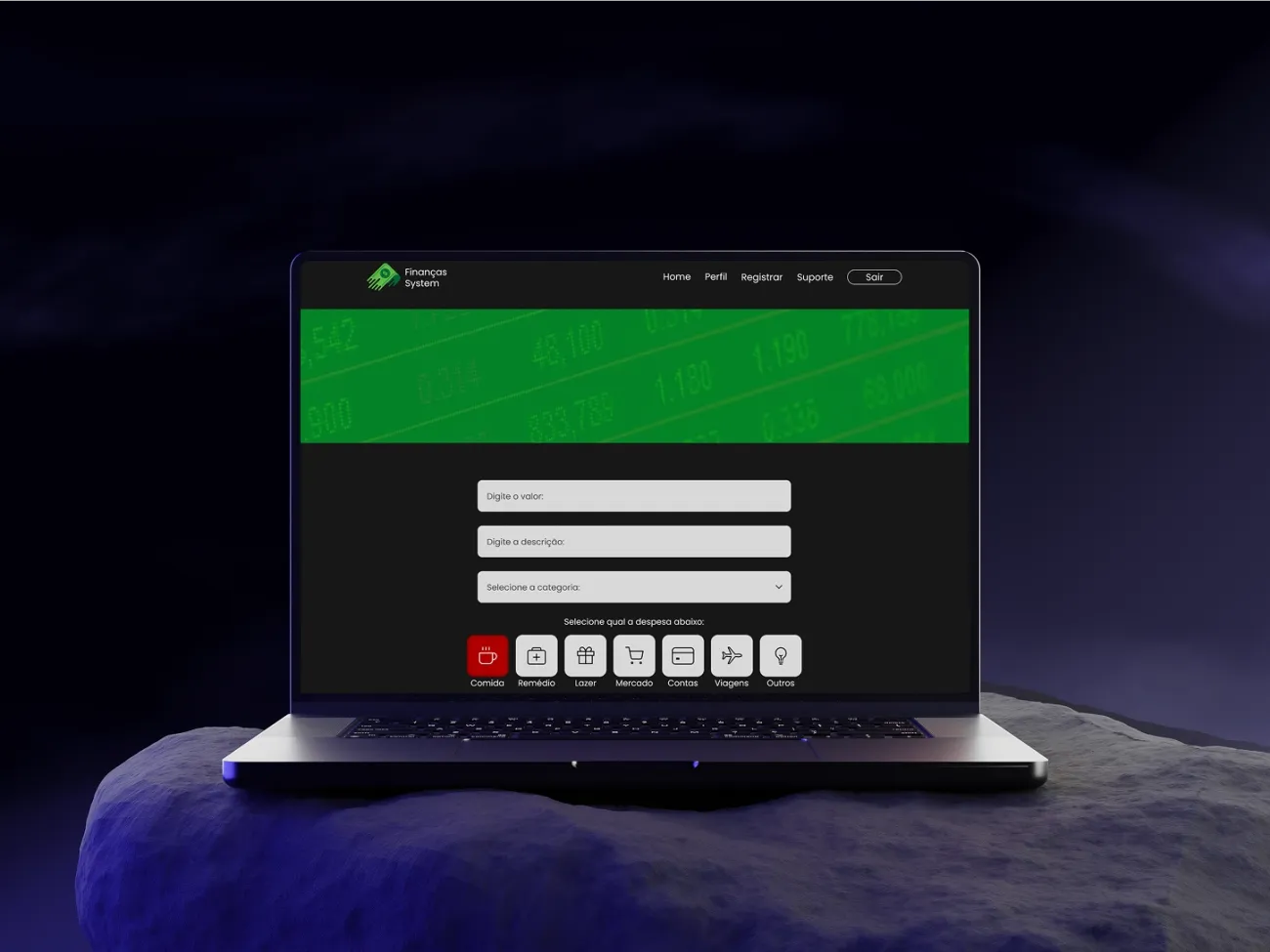 Finanças System — tela 3 do projeto