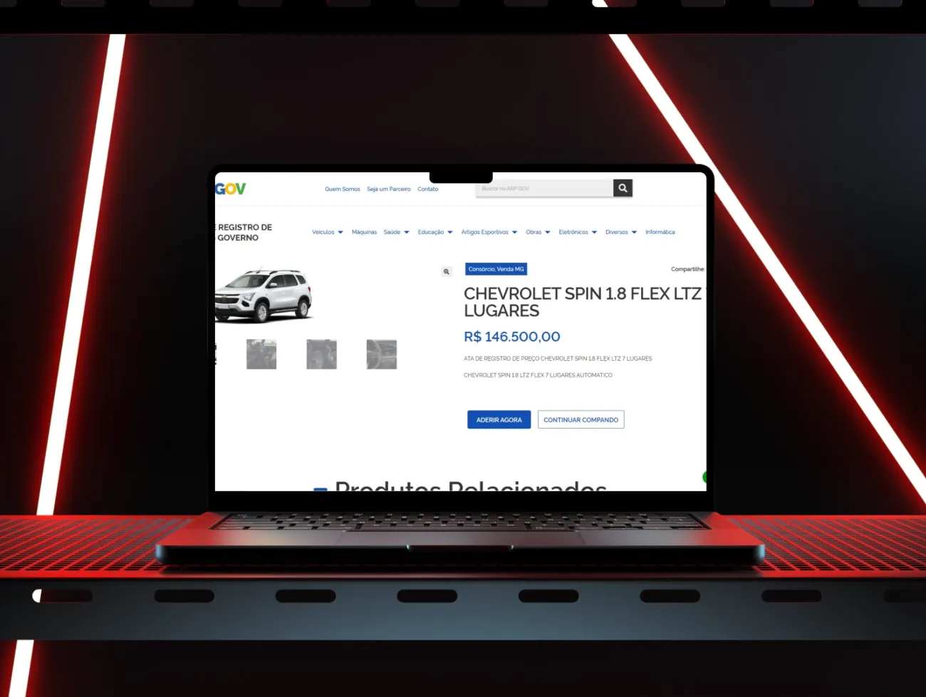 ARP GOV — tela 3 do projeto